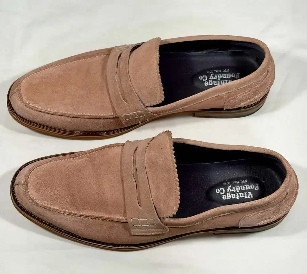 Vintage Foundry Co. Men's Rose Suede Penny Loafers size US 12 Style VF1166-SE